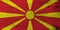 Flag of Macedonia on wooden plate background. Grunge Macedonian flag texture.