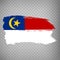 Flag Malacca brush strokes. Flag  Malacca State  on transparent background for your web site design, app, UI. Malaysia.