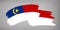Flag Malacca brush strokes. Waving Flag of  Malacca State  on transparent background