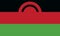 Flag Malawi, abstract flag of strips.