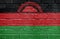 Flag of Malawi on brick wall