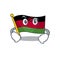 Flag malawi mascot cartoon style with Smirking face