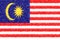 Flag of Malaysia background o texture, color pencil effect.