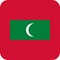 Flag Maldives Asia illustration vector eps