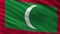 Flag of Maldives - seamless loop