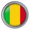 Flag of Mali round as a button
