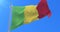 Flag of Mali waving in slow, loop
