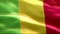 Flag of Mali waving in the wind. 4K High Resolution Full HD. Looping Video of International Flag of Mali.