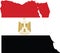 Flag map of the Arab Republic of Egypt