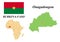 Flag map of the capital of Burkina Faso