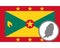 Flag and map of Grenada