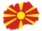 Flag Map of North Macedonia