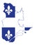 Flag Map of Quebec