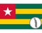 Flag and map of Togo