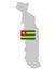 Flag and map of Togo