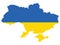 Flag Map of Ukraine