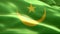 Flag of Mauritania waving in the wind. 4K High Resolution Full HD. Looping Video of International Flag of Mauritania.