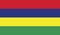 Flag of mauritius icon illustration