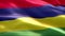 Flag of Mauritius waving in the wind. 4K High Resolution Full HD. Looping Video of International Flag of Mauritius.