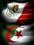 Flag of Mexico and Algeria