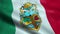 Flag of the Mexico State of Baja California Seamless Looping Waving Animation