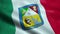 Flag of the Mexico State of Sonora Seamless Looping Waving Animation