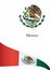 Flag of Mexico, United Mexican States. Bright, colorful vector illustration.