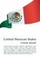 Flag of Mexico, United Mexican States. Bright, colorful vector illustration.