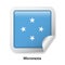 Flag of Micronesia. Round glossy sticker