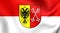 Flag of Minden City North Rhine-Westphalia, Germany.