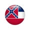 Flag Mississippi button