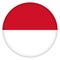 Flag of Monaco round icon, badge or button. National symbol.