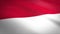 Flag of Monaco. Waving flag with highly detailed fabric texture seamless loopable video. Seamless loop with highly