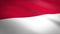 Flag of Monaco. Waving flag with highly detailed fabric texture seamless loopable video. Seamless loop with highly
