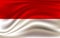 Flag of Monaco waving in the wind detail