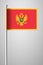 Flag of Montenegro. National Flag on Flagpole. Illustra