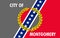 Flag of Montgomery - the capital Alabama, USA