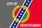 Flag of Montgomery inl Alabama, USA