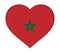 Flag of Morocco Heart