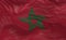 Flag of the Morocco waving in the wind 3d render