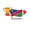 Flag namibia isolated boxing winner the in character