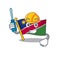 Flag namibia isolated the in character automotive