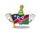 Flag namibia isolated the in character clown