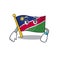 Flag namibia waiting isolated the in character