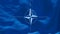 The flag of NATO flutters in the wind