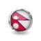 Flag of nepal, button with metal frame and shadow. nepal flag vector icon, badge with glossy effect and metallic border. Realistic