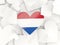 Flag of netherlands, heart shaped stickers