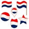 Flag of Netherlands Performed in Defferent Shapes