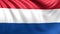 Flag of Netherlands. Seamless looped video, footage