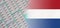 Flag of the Netherlands with tablets. Pharmacology, developments in the field of pharmaceuticals, medicines, antibiotics,